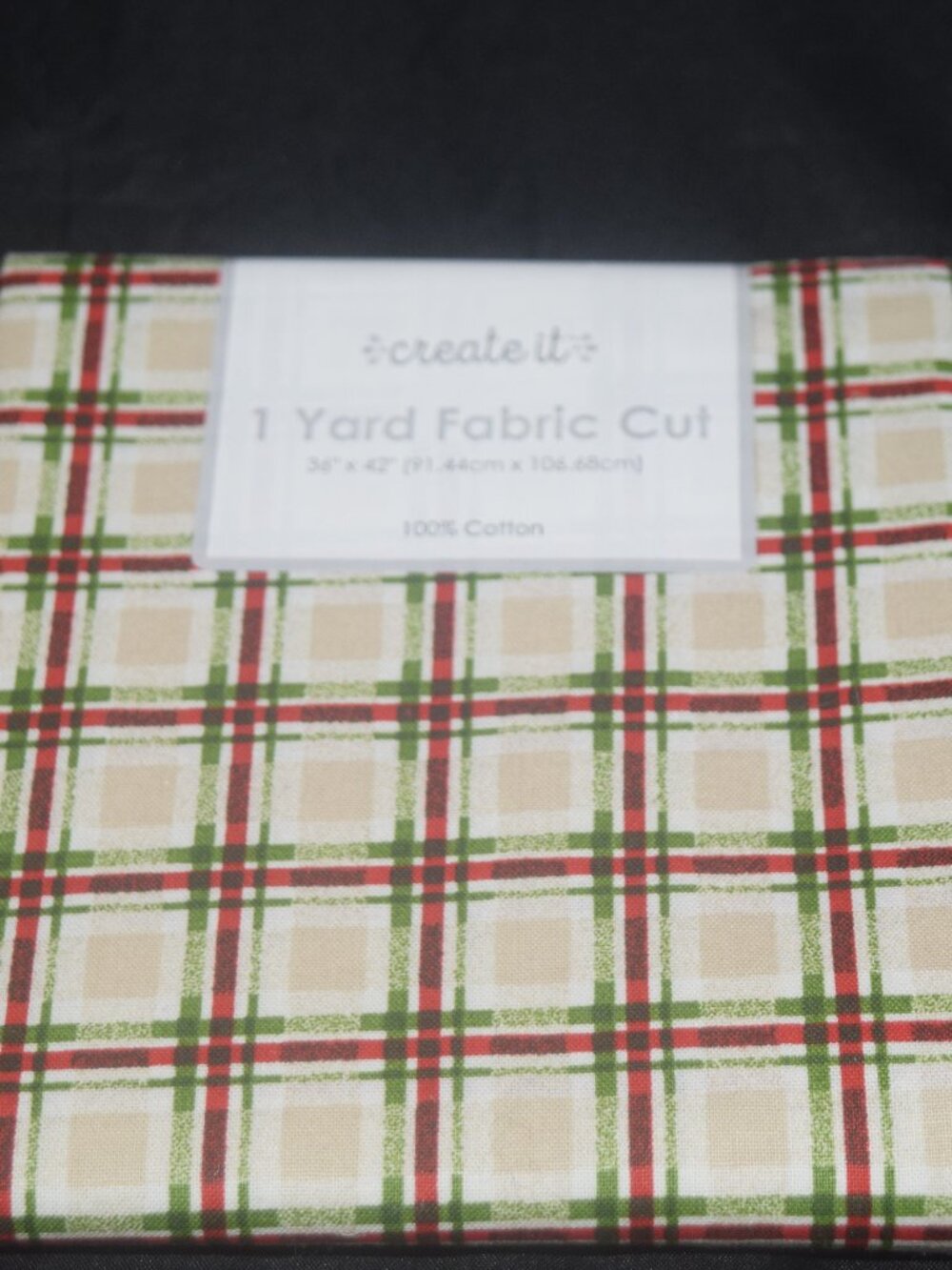 Red & Green Plaid Fabric – 1 Yard Precut Cotton for Quilting & Crafts